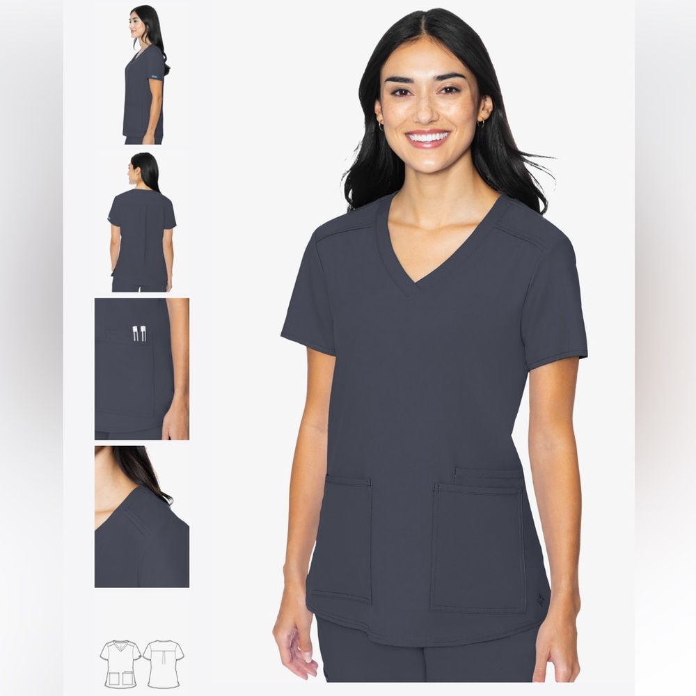 Med Couture XS Insight Pewter Jogger Scrub Set - Picture 15 of 15